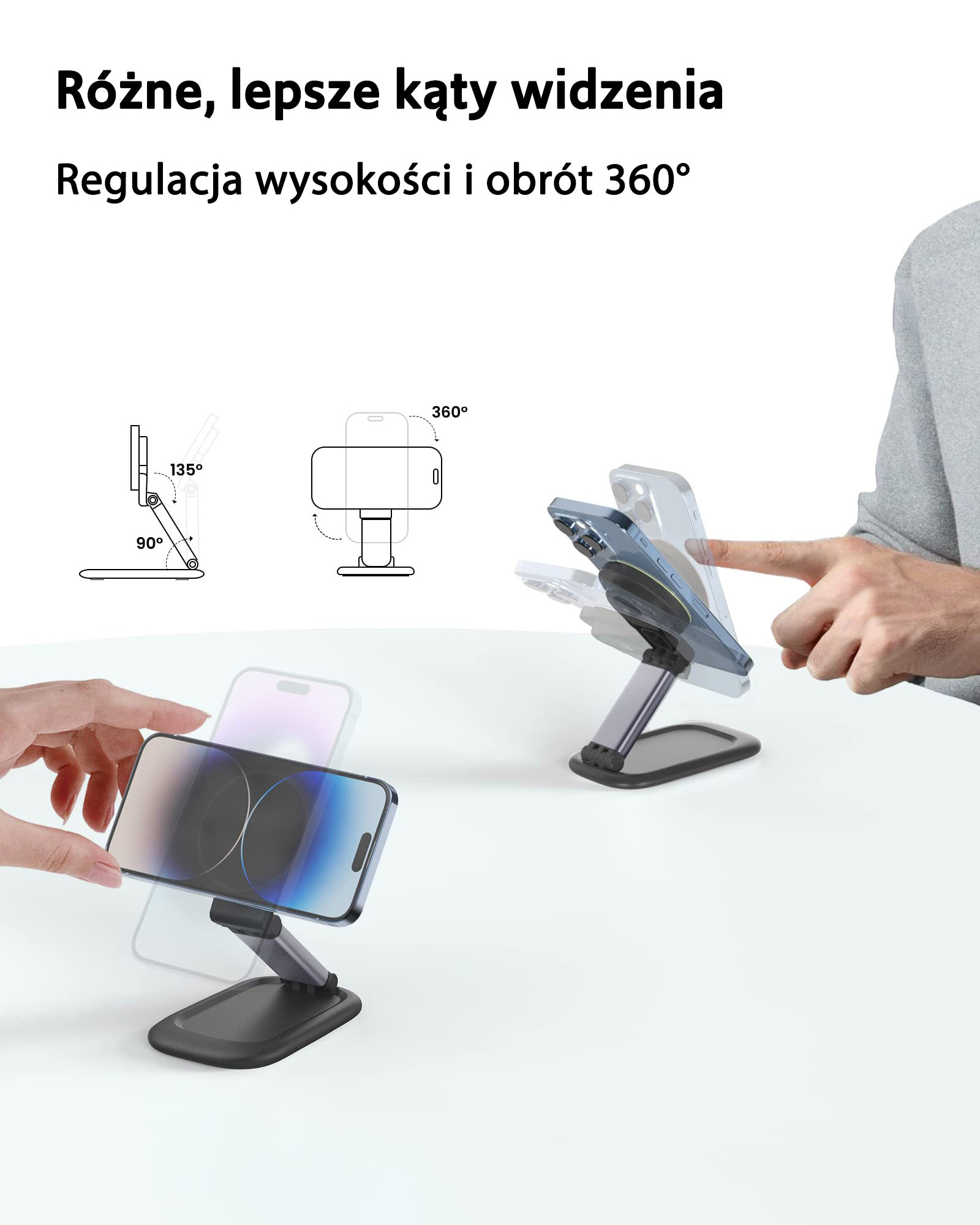 SODI magnetinis stovas BM-310 juodos spalvos MagSafe aprašymas - Prekės nuotrauka