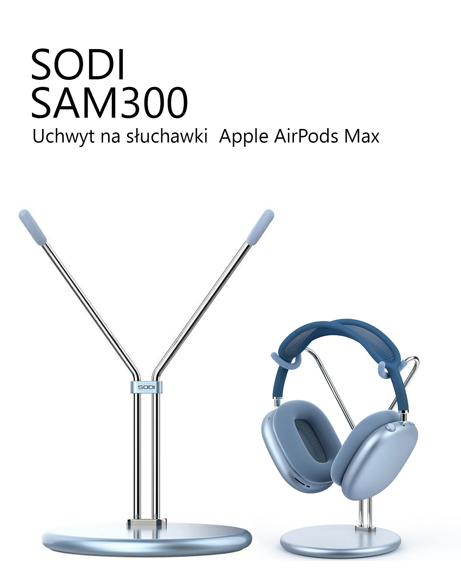 SODI stovas ausinėms AirPods Max SAM-300 mėlynos spalvos aprašymas - Prekės nuotrauka SODI stovas ausinėms AirPods Max SAM-300 mėlynos spalvos aprašymas - Prekės nuotrauka