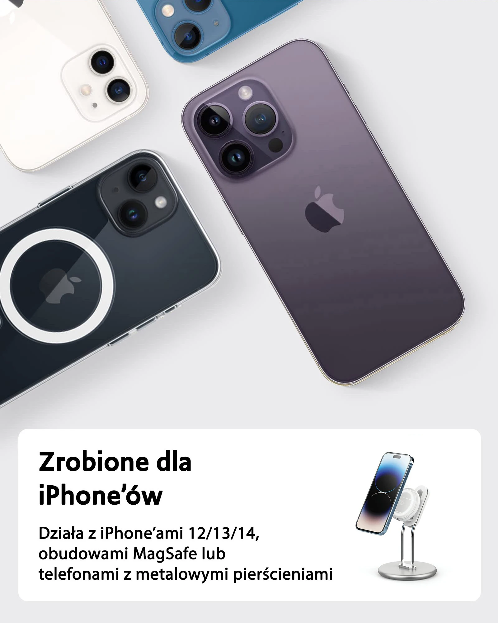 SODI stovas telefonui SIM-300 sidabro spalvos MagSafe aprašymas - Prekės nuotrauka SODI stovas telefonui SIM-300 sidabro spalvos MagSafe aprašymas - Prekės nuotrauka