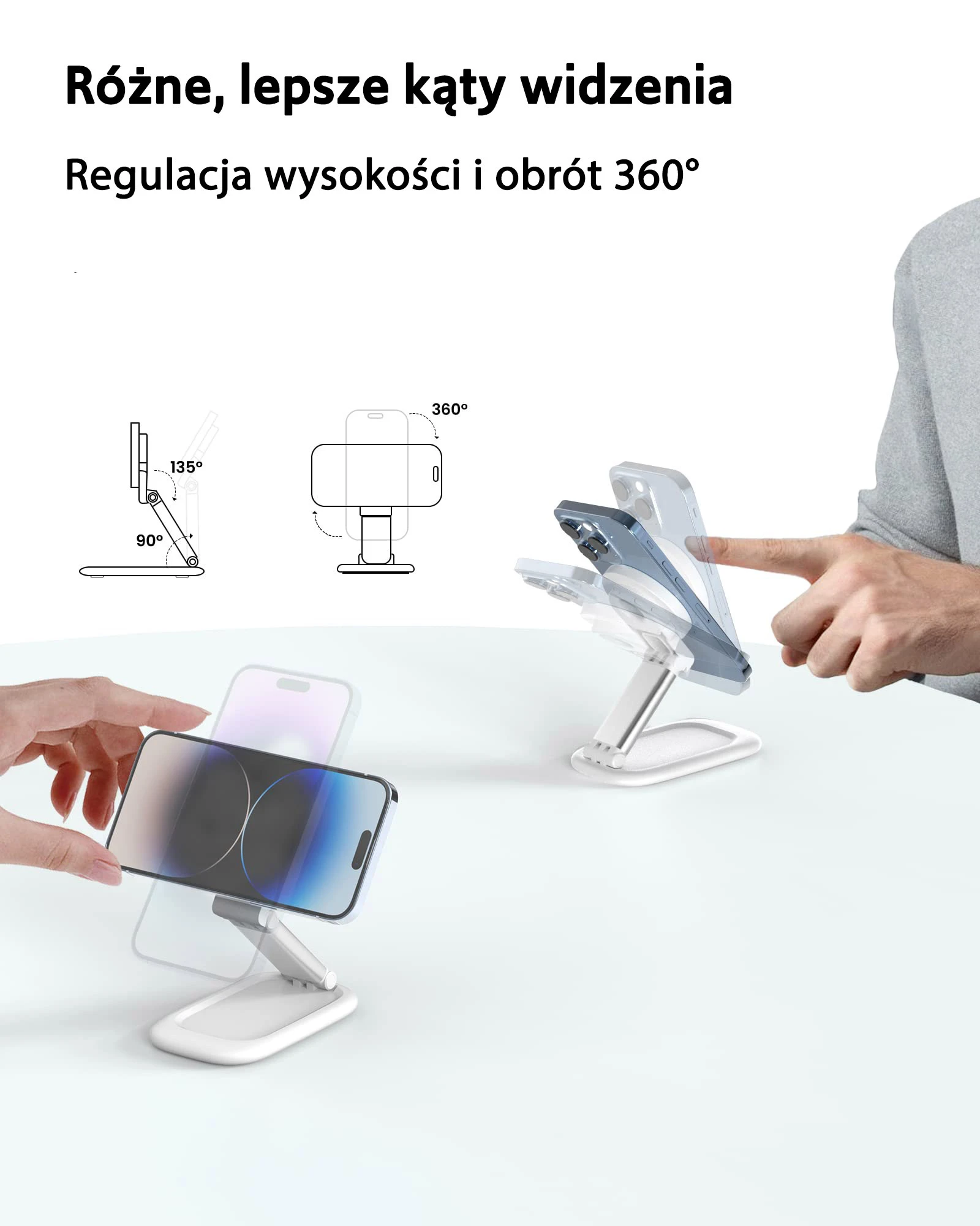 SODI Stovelis su indukciniu įkrovikliu BM310 baltos spalvos MagSafe aprašymas - Prekės nuotrauka