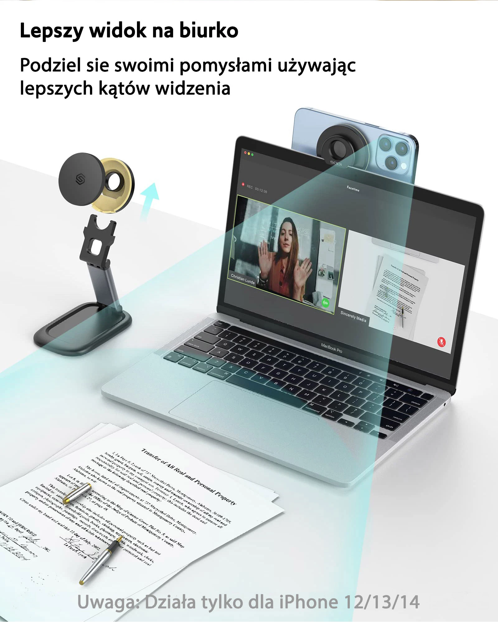 SODI Stovelis su indukciniu įkrovikliu BM310 juodos spalvos MagSafe aprašymas - Prekės nuotrauka SODI Stovelis su indukciniu įkrovikliu BM310 juodos spalvos MagSafe aprašymas - Prekės nuotrauka
