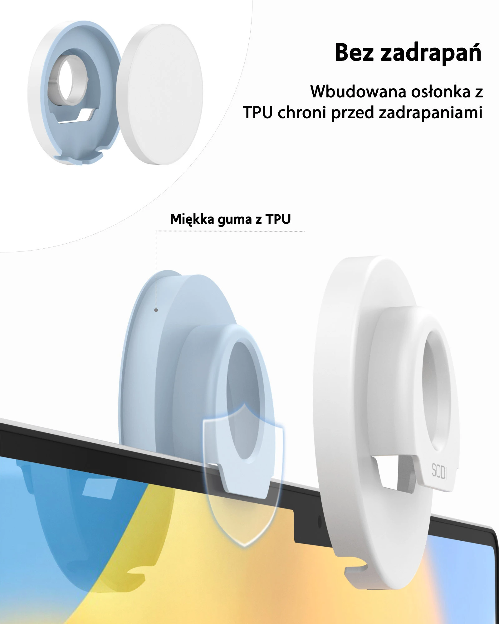 SODI Laikiklis indukcyjny do MacBooka BM-300 baltos spalvos MagSafe aprašymas - Prekės nuotrauka SODI Laikiklis indukcyjny do MacBooka BM-300 baltos spalvos MagSafe aprašymas - Prekės nuotrauka
