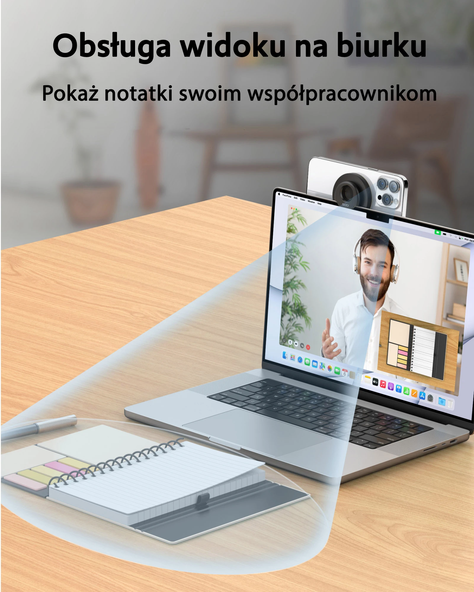SODI Laikiklis indukcyjny do MacBooka BM-300 juodos spalvos MagSafe aprašymas - Prekės nuotrauka