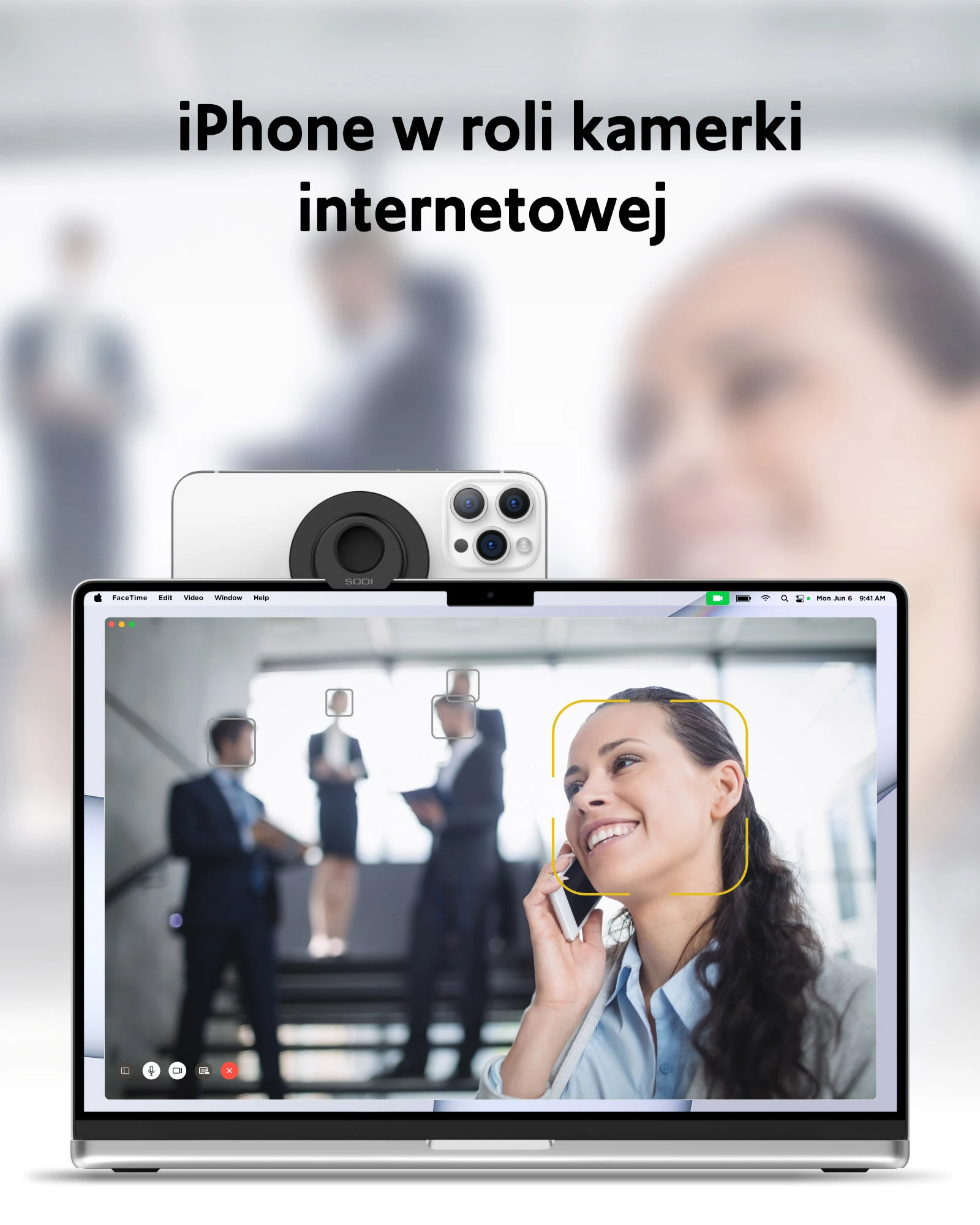 SODI Laikiklis indukcyjny do MacBooka BM-300 juodos spalvos MagSafe aprašymas - Prekės nuotrauka