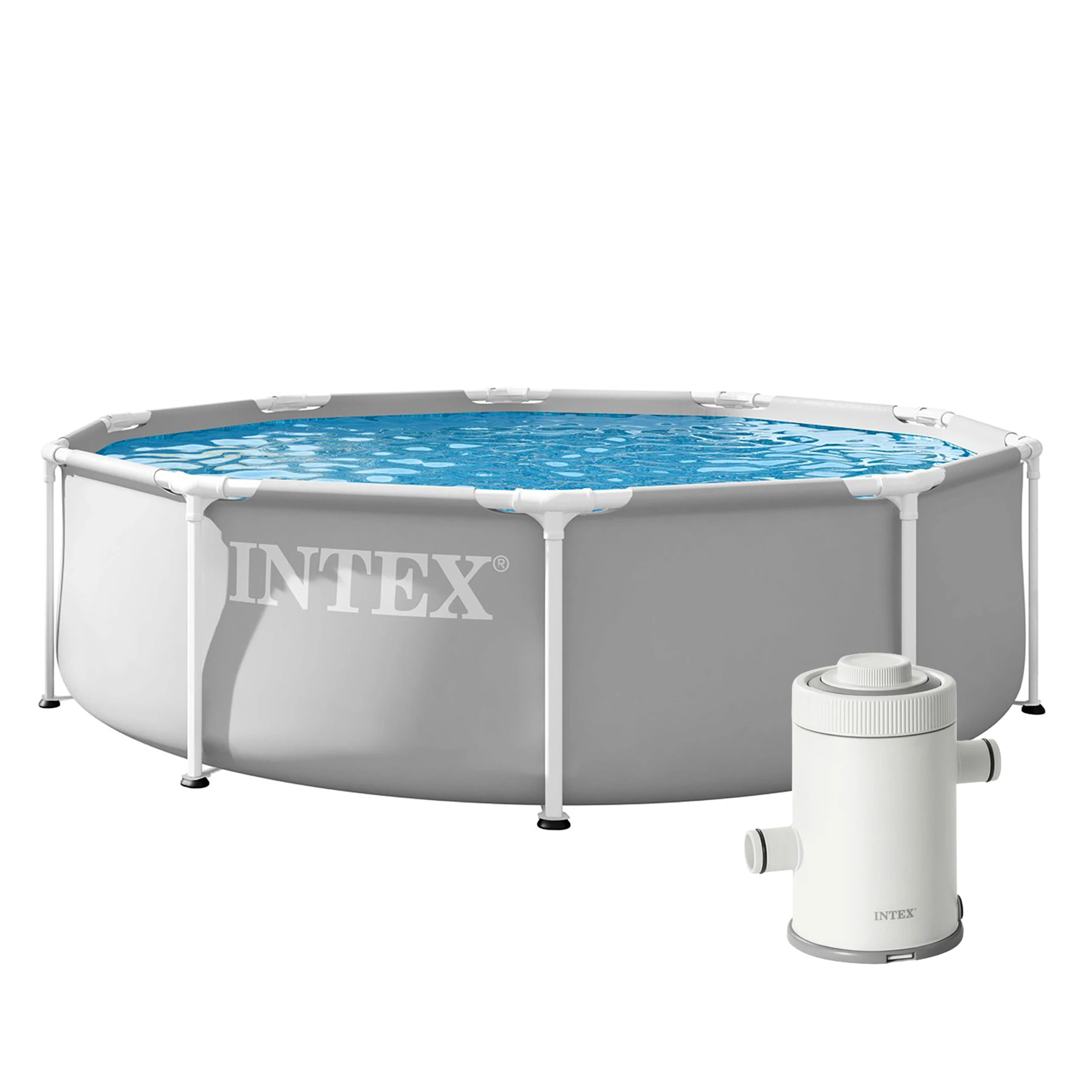 Sodo karkasinis apvalus baseinas 305×76 cm su siurbliu, INTEX 26702ND aprašymas - Prekės nuotrauka