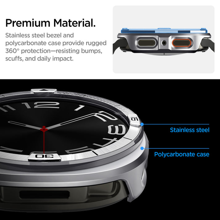 Spigen Bezel Tune Pro (Pilot), sidabrinis – Samsung Galaxy Watch 9/8 44mm aprašymas - Prekės nuotrauka Spigen Bezel Tune Pro (Pilot), sidabrinis – Samsung Galaxy Watch 9/8 44mm aprašymas - Prekės nuotrauka