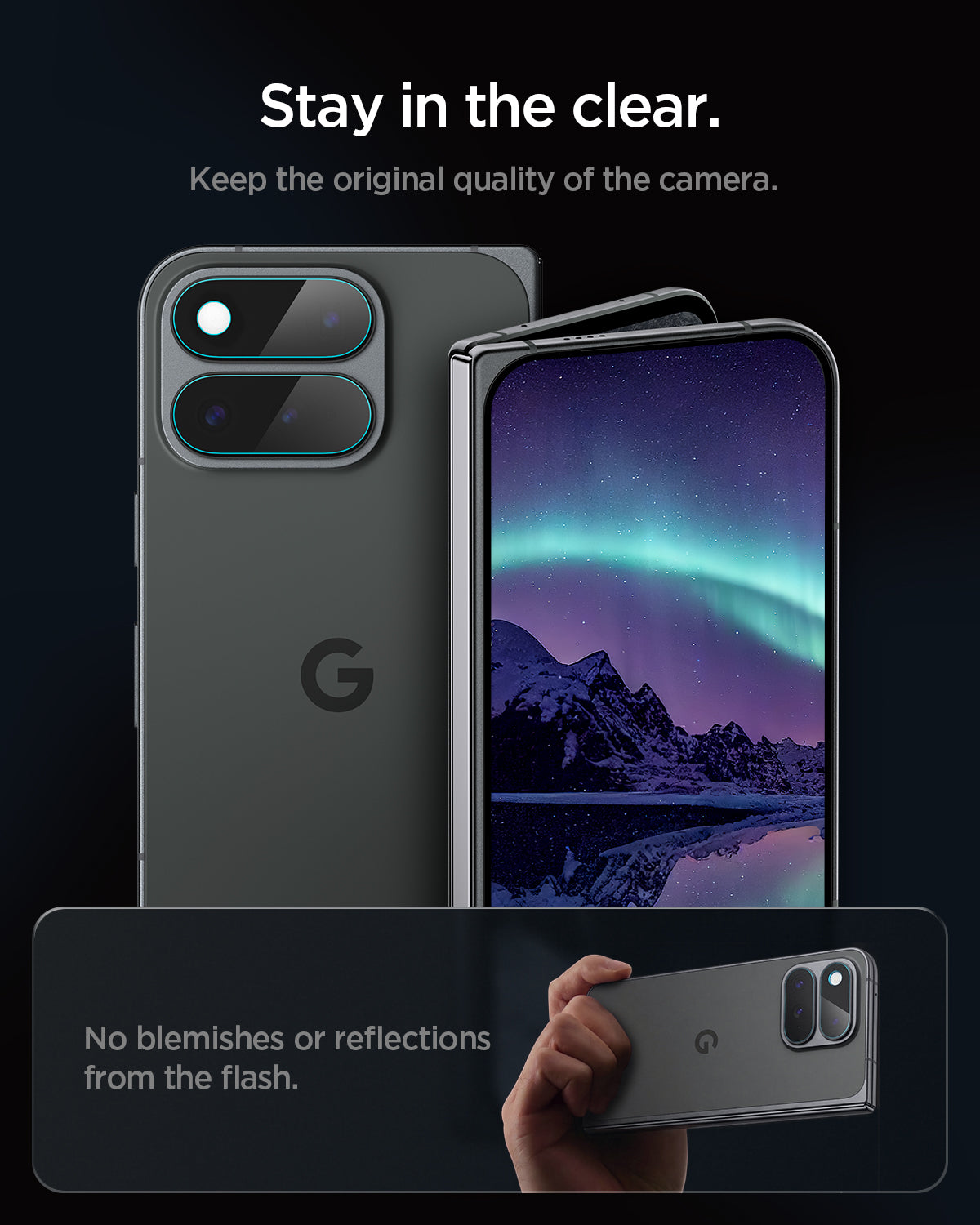 Spigen Glass tR EZ Fit Optik Pro 2 pakuotės, visiškai skaidrus – Google Pixel 11 Pro Fold aprašymas - Prekės nuotrauka