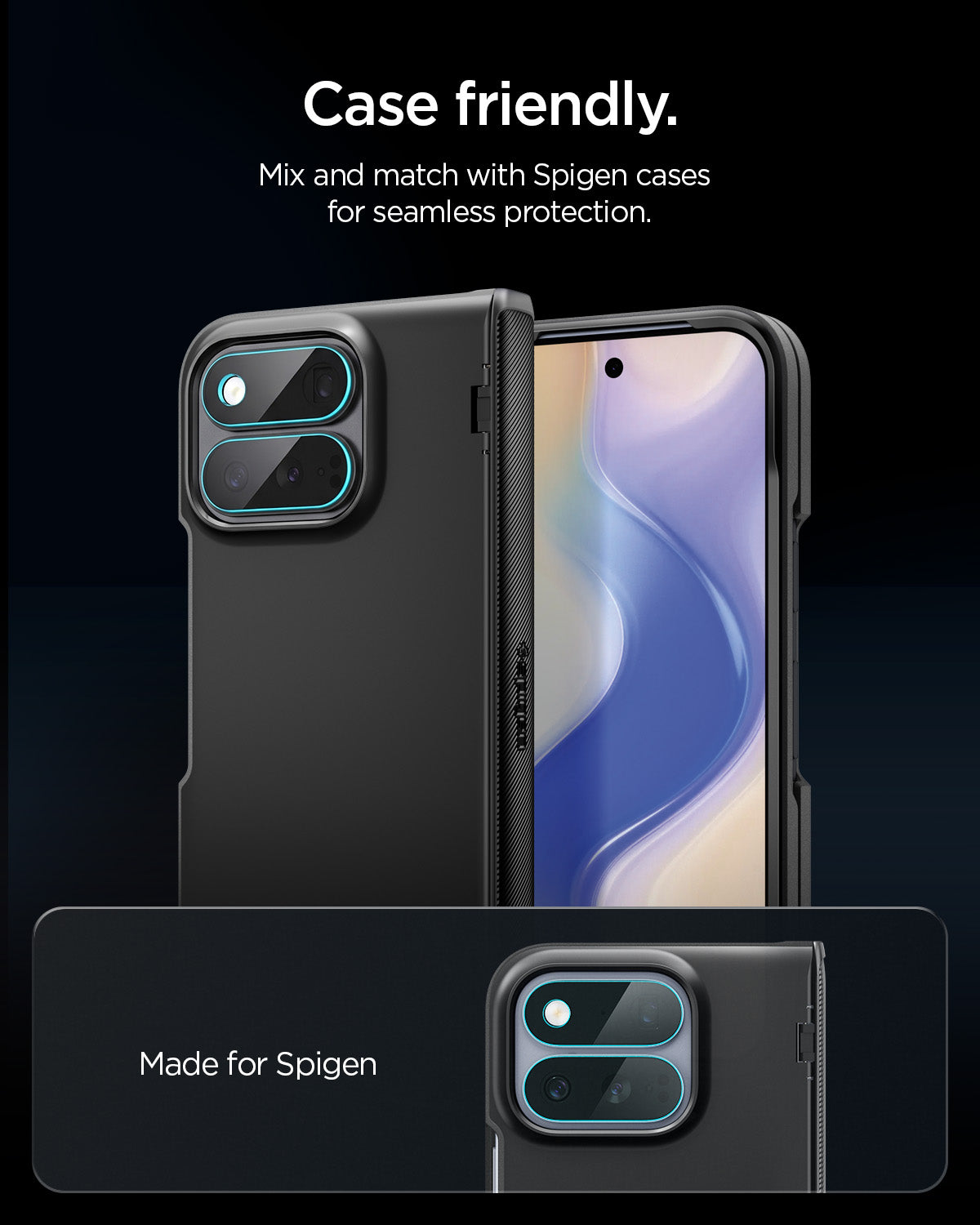 Spigen Glass tR EZ Fit Optik Pro 2 pakuotės, visiškai skaidrus – Google Pixel 11 Pro Fold aprašymas - Prekės nuotrauka