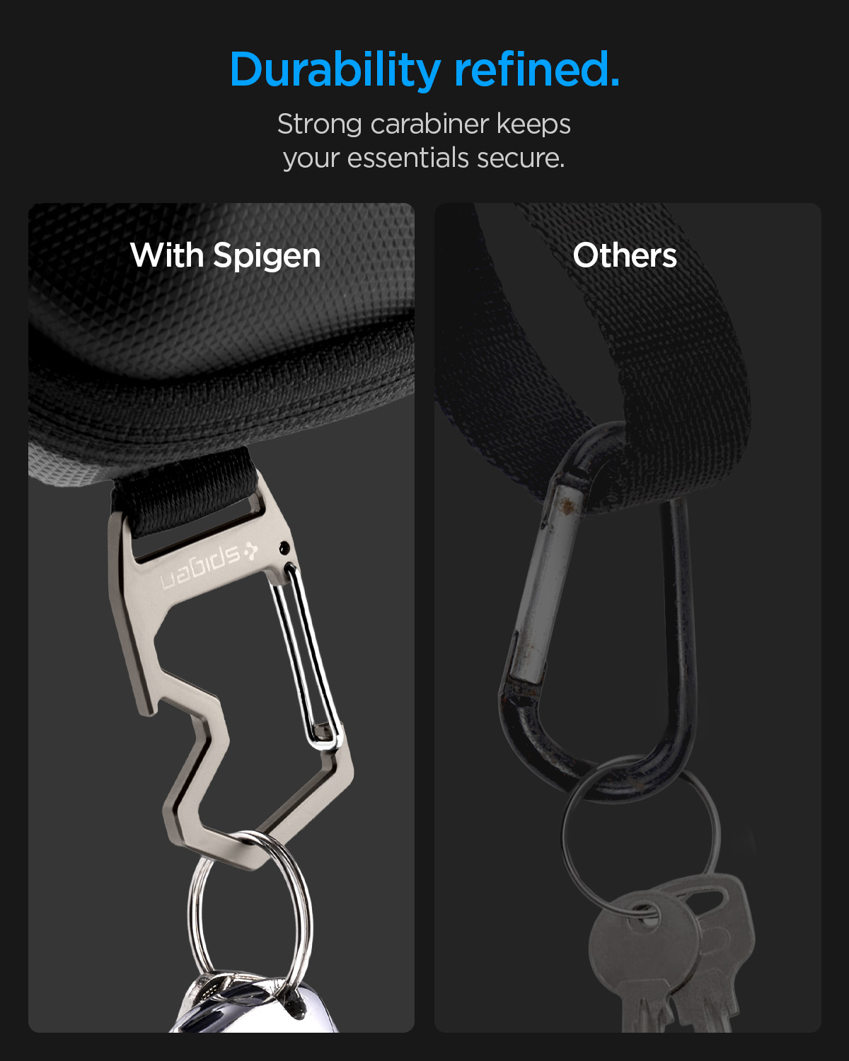 Spigen Lock Fit akinių nuo saulės dėklas, juodas aprašymas - Prekės nuotrauka