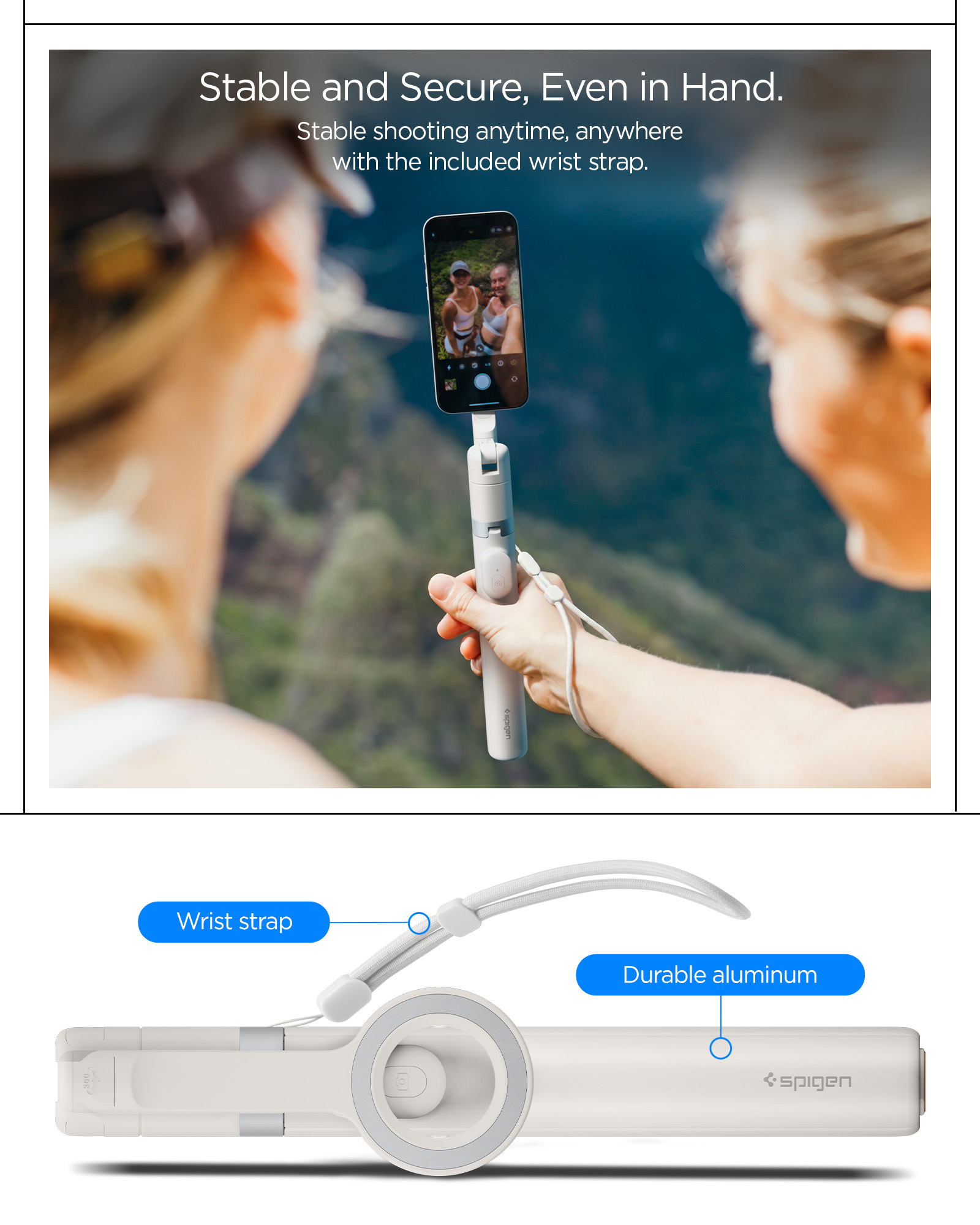 Spigen MagSafe trikojis asmenukių lazda, smėlio spalvos (dune beige) aprašymas - Prekės nuotrauka