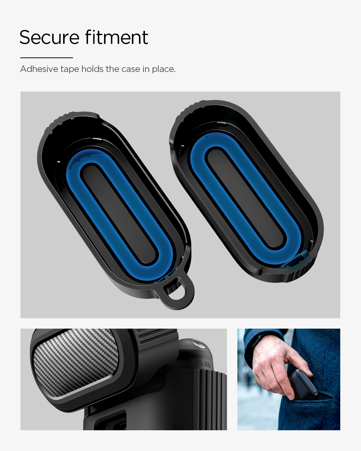 Spigen Rugged Armor, matinė juoda – Sony WF-1000XM6 aprašymas - Prekės nuotrauka