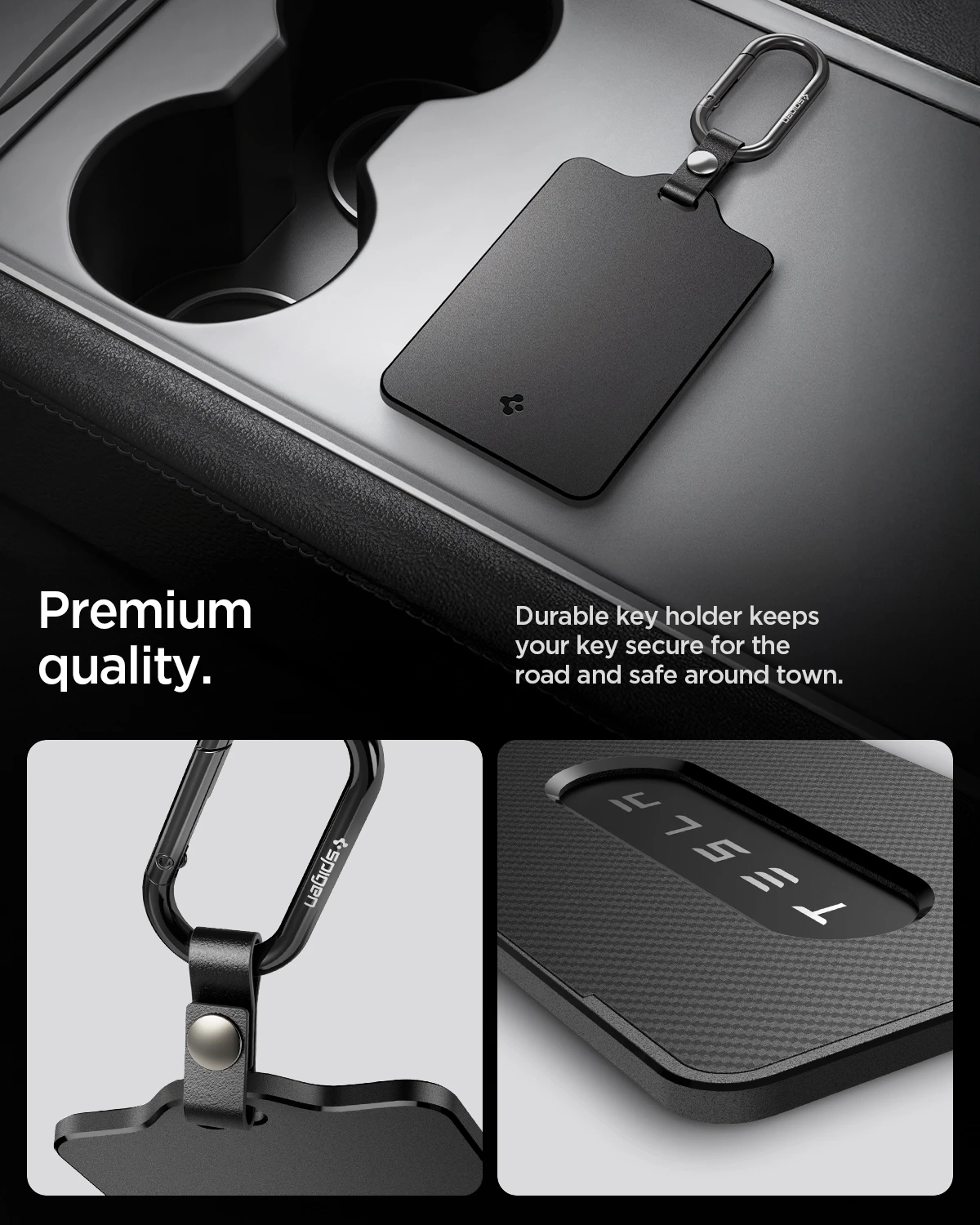 Spigen Tesla Card Holder 1 Pack, juodos spalvos – Tesla Key Card aprašymas - Prekės nuotrauka