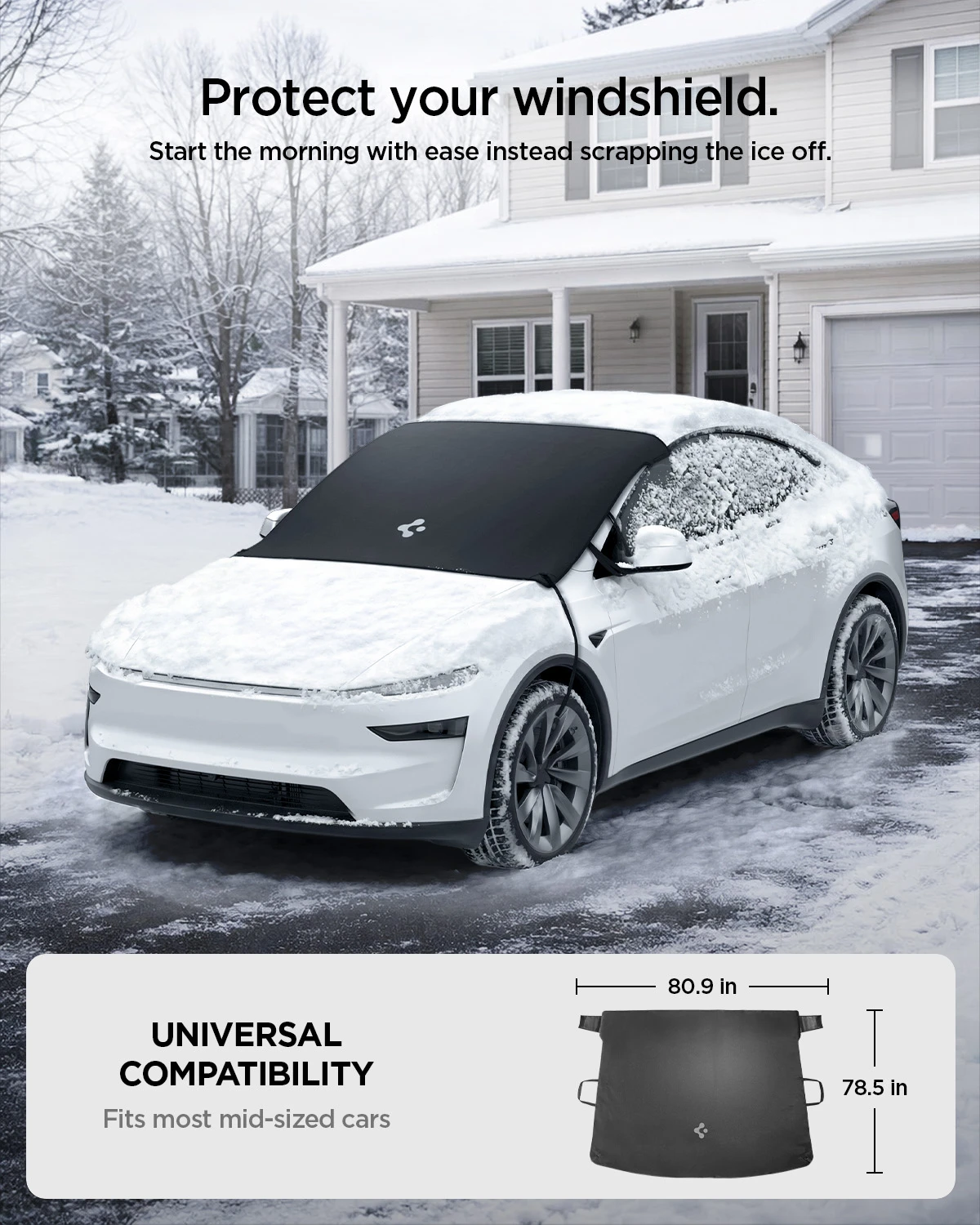 Spigen Tesla Front Windshield Cover, juodas – Tesla Model 3/3 (2024)/Y/Y(Juniper) aprašymas - Prekės nuotrauka