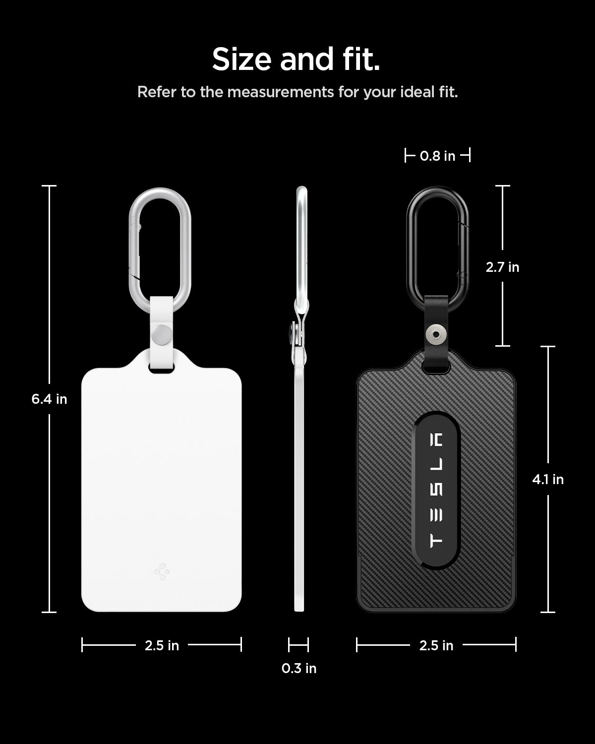 Spigen Tesla kortelių laikiklis, 2 vnt., juodas ir baltas – Tesla rakto kortelė aprašymas - Prekės nuotrauka