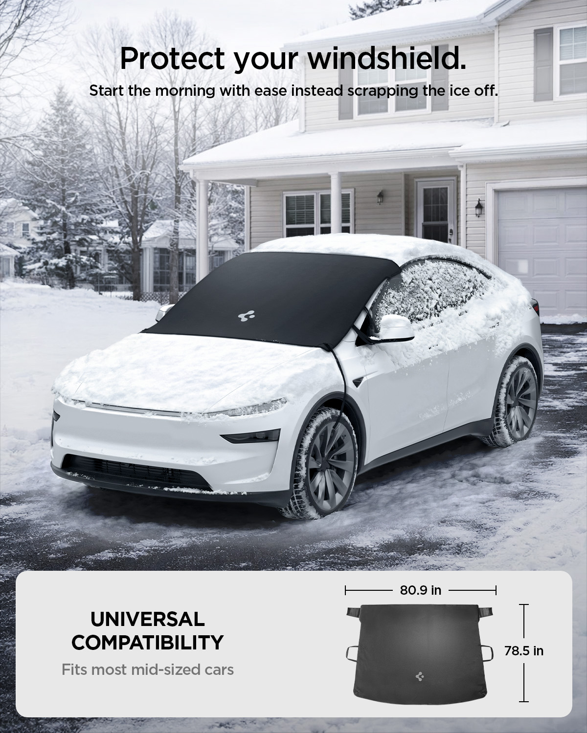 Spigen Tesla priekinio stiklo uždangalas, juodas – Tesla Model 3/3 (2024)/Y/Y(Juniper) aprašymas - Prekės nuotrauka