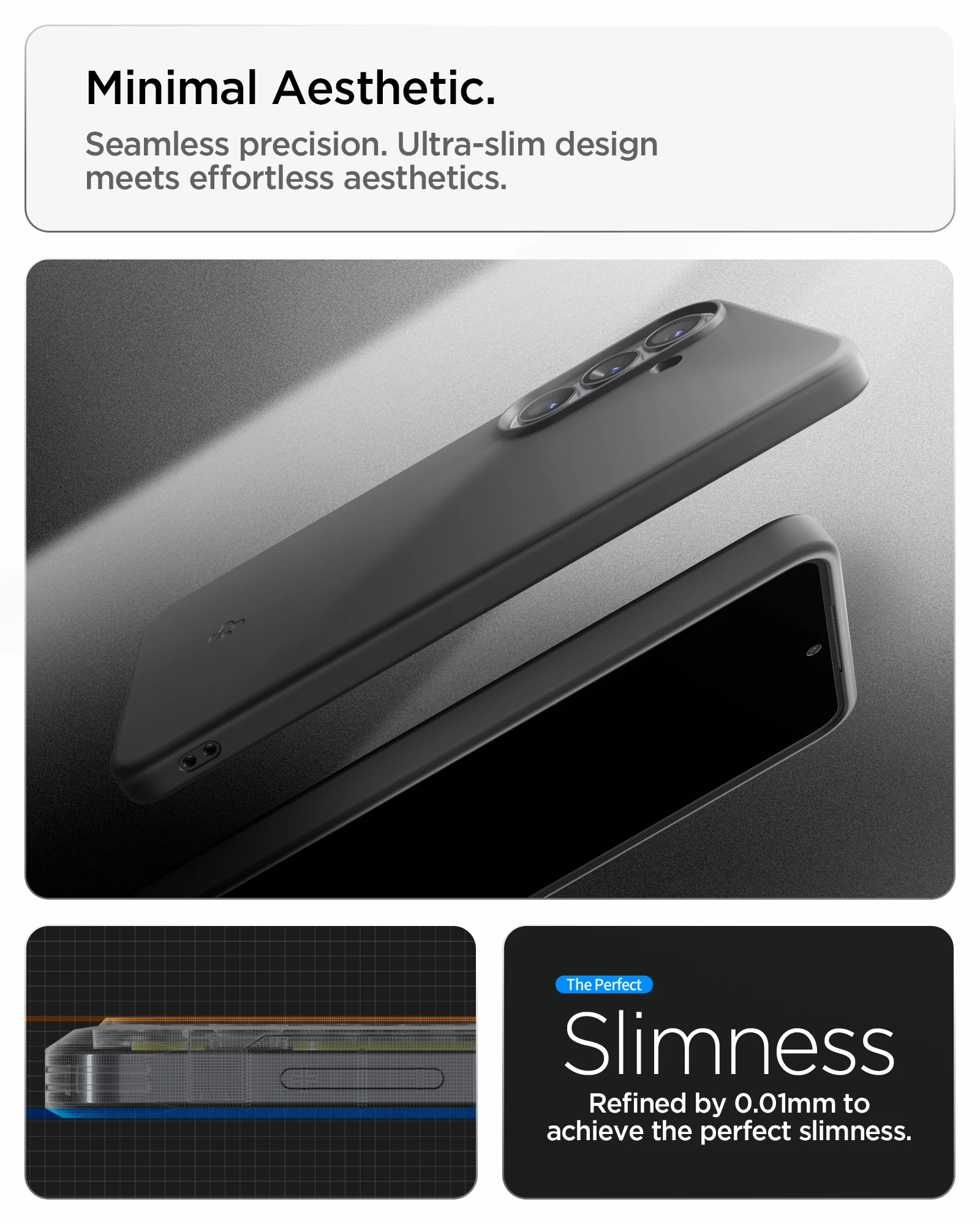 Dėklas Spigen Thin Fit MagSafe, juodos spalvos – Samsung Galaxy S26+ aprašymas - Prekės nuotrauka