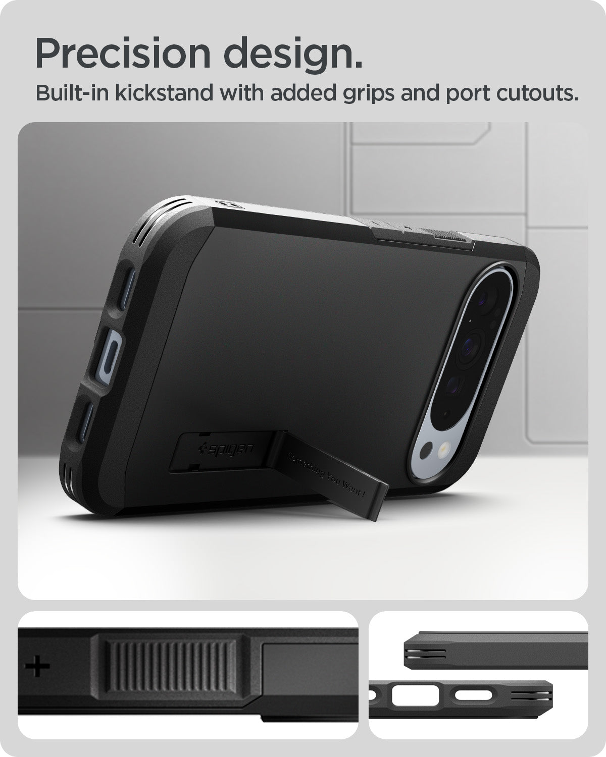 Dėklas Spigen Tough Armor MagSafe, bedugnės žalia – Google Pixel 11 Pro XL aprašymas - Prekės nuotrauka