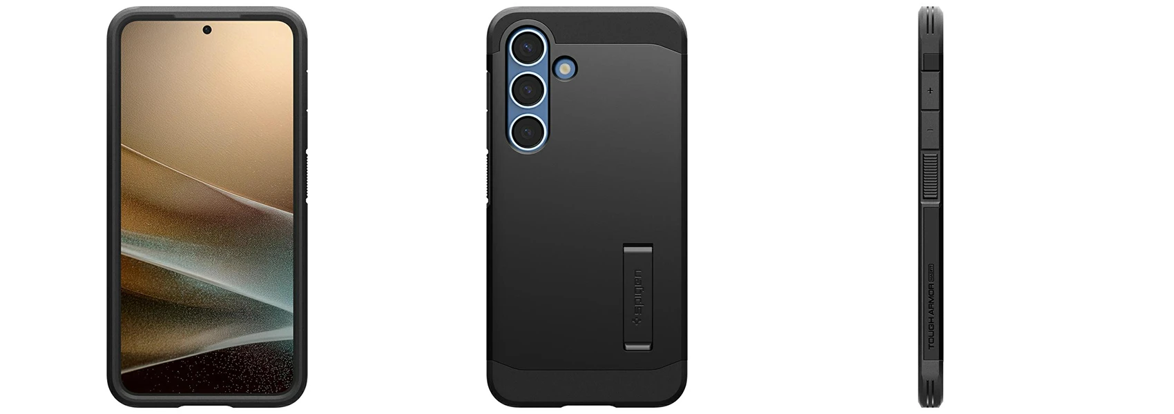 Dėklas Spigen Tough Armor MagSafe Samsung Galaxy S25 juodos spalvos aprašymas - Prekės nuotrauka