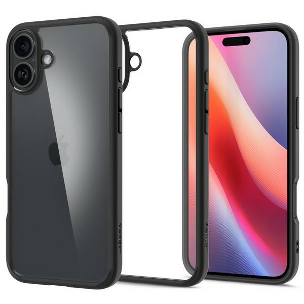 Spigen Ultra Hybrid iPhone 16 Plus 6.7″ matinis juodas dėklas ACS08072 aprašymas - Prekės nuotrauka