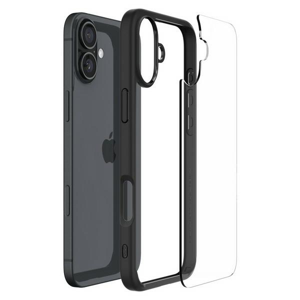 Spigen Ultra Hybrid iPhone 16 Plus 6.7″ matinis juodas dėklas ACS08072 aprašymas - Prekės nuotrauka