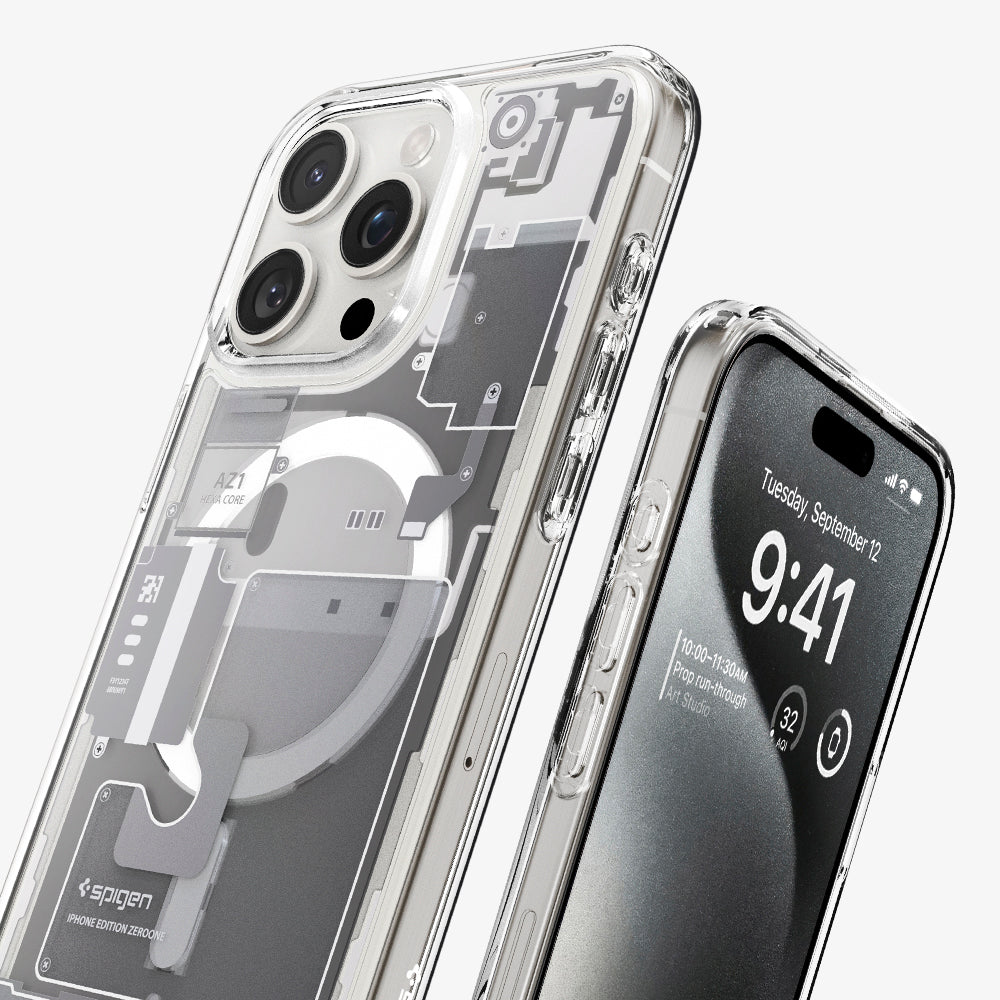 Spigen Ultra Hybrid Zero One (MagFit) dėklas skirtas Apple iPhone 15 Pro, spalva - Zero One aprašymas - Prekės nuotrauka