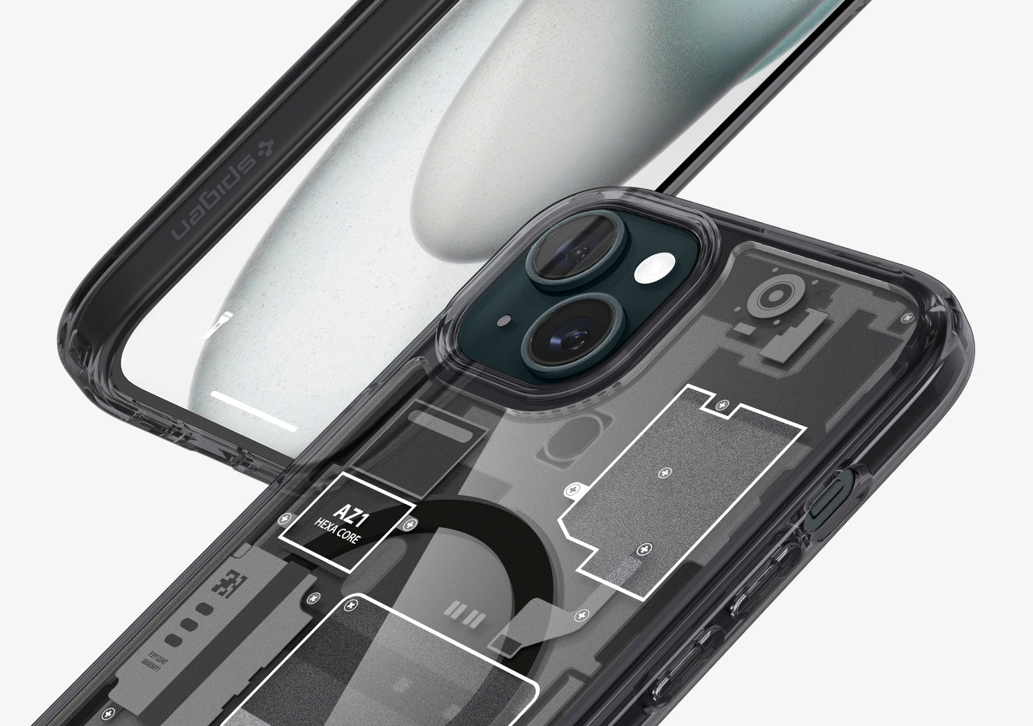 Spigen Ultra Hybrid Zero One (MagFit) dėklas skirtas Apple iPhone 15 Pro, spalva - Zero One aprašymas - Prekės nuotrauka