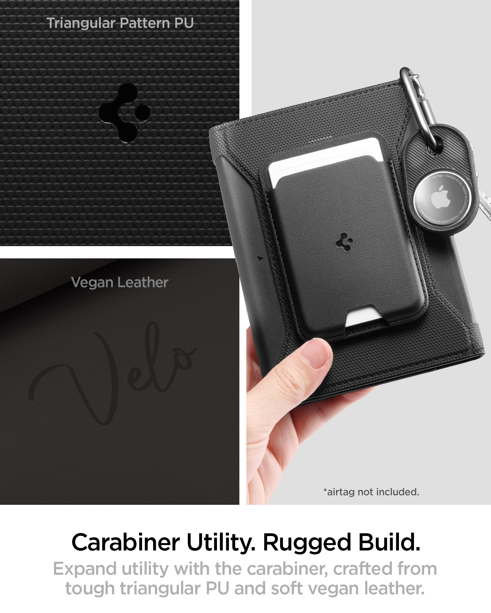 Spigen Universal Passport Holder with MagSafe Wallet, juodas aprašymas - Prekės nuotrauka