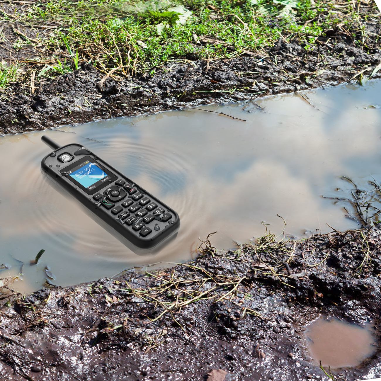 Stacionarus telefonas Motorola O201 su tolimojo ryšio antena, juodas aprašymas - Prekės nuotrauka