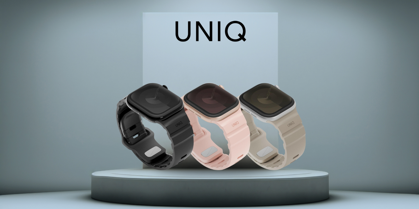 Strap UNIQ Alton, skirtas Watch 42/41/40 mm, silikono smėlio spalvos aprašymas - Prekės nuotrauka