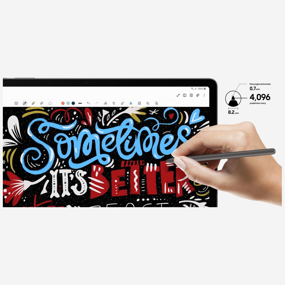 112803 Rašiklis „Samsung S Pen“, skirtas „Galaxy Tab S9 FE/+ S10 FE/+“, baltos spalvos aprašymas - Prekės nuotrauka