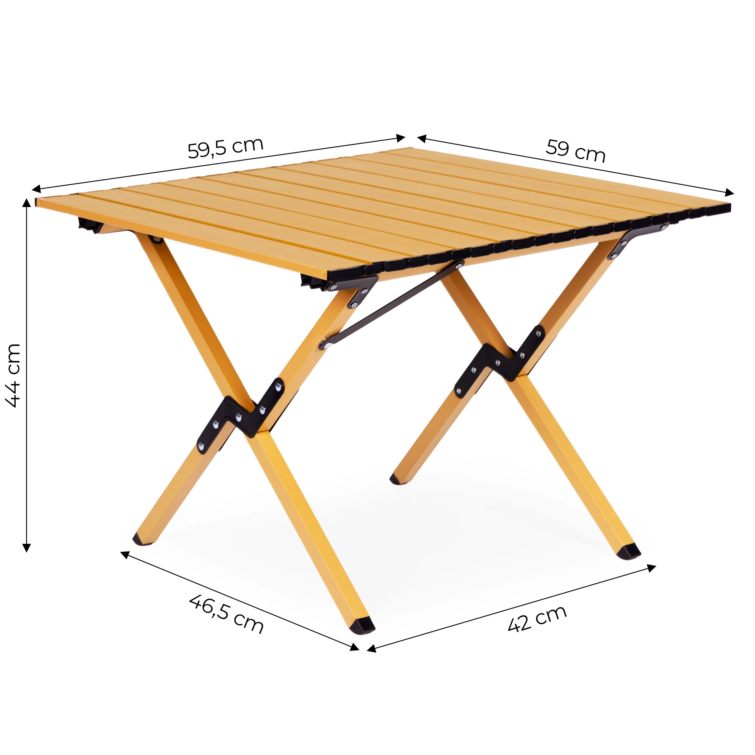 Sulankstomas kempingo stalas 60×60 cm su nešiojimo krepšiu, MultiGarden aprašymas - Prekės nuotrauka