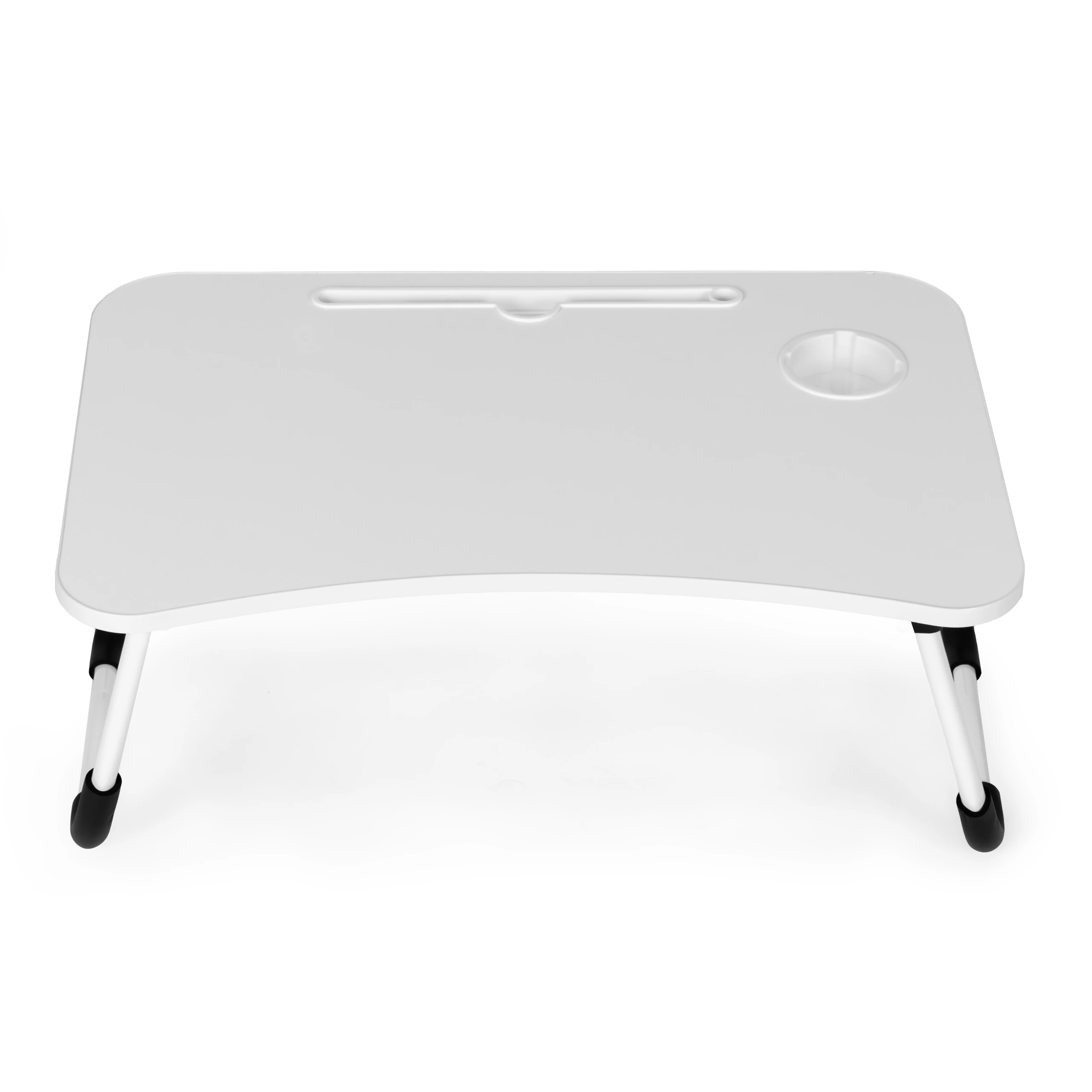 Sulankstomas nešiojamojo kompiuterio stovas, lovos staliukas 60×40 cm, baltas, ModernHome aprašymas - Prekės nuotrauka