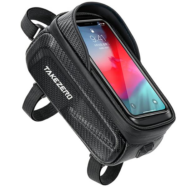 TAKEZEROTZ01 Dviračio krepšys/Mount Frame Bag juodos spalvos aprašymas - Prekės nuotrauka