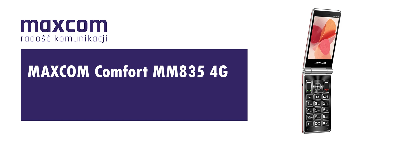 Telefonas Maxcom Comfort MM835 4G raudonas spalvos aprašymas - Prekės nuotrauka Telefonas Maxcom Comfort MM835 4G raudonas spalvos aprašymas - Prekės nuotrauka