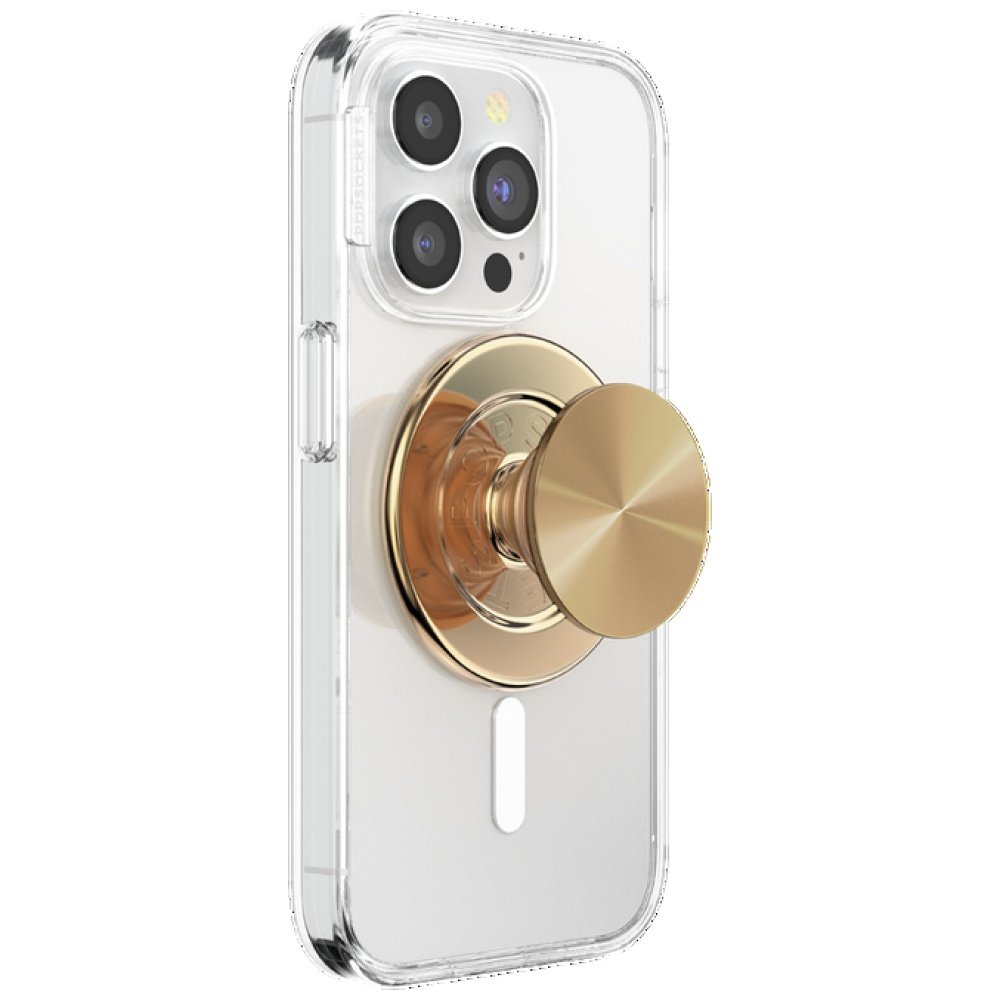 Telefono laikiklis ir stovas Popsockets Round Radial Gold Aluminum MagSafe auksinės spalvos 807259 aprašymas - Prekės nuotrauka