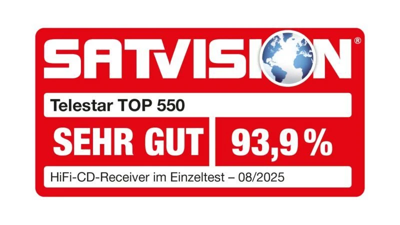 TelestarTOP550 Hi-Fi System CD/DAB+/FM/Internet Radio, Bluetooth, USB, HDMI, Wi-Fi, Juodas aprašymas - Prekės nuotrauka