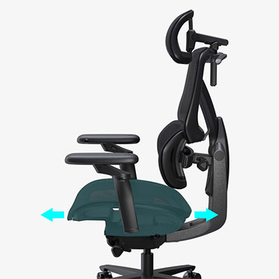 ThunderX3 FLEX Pro Gaming Chair, ergonomic – mesh, juodas aprašymas - Prekės nuotrauka