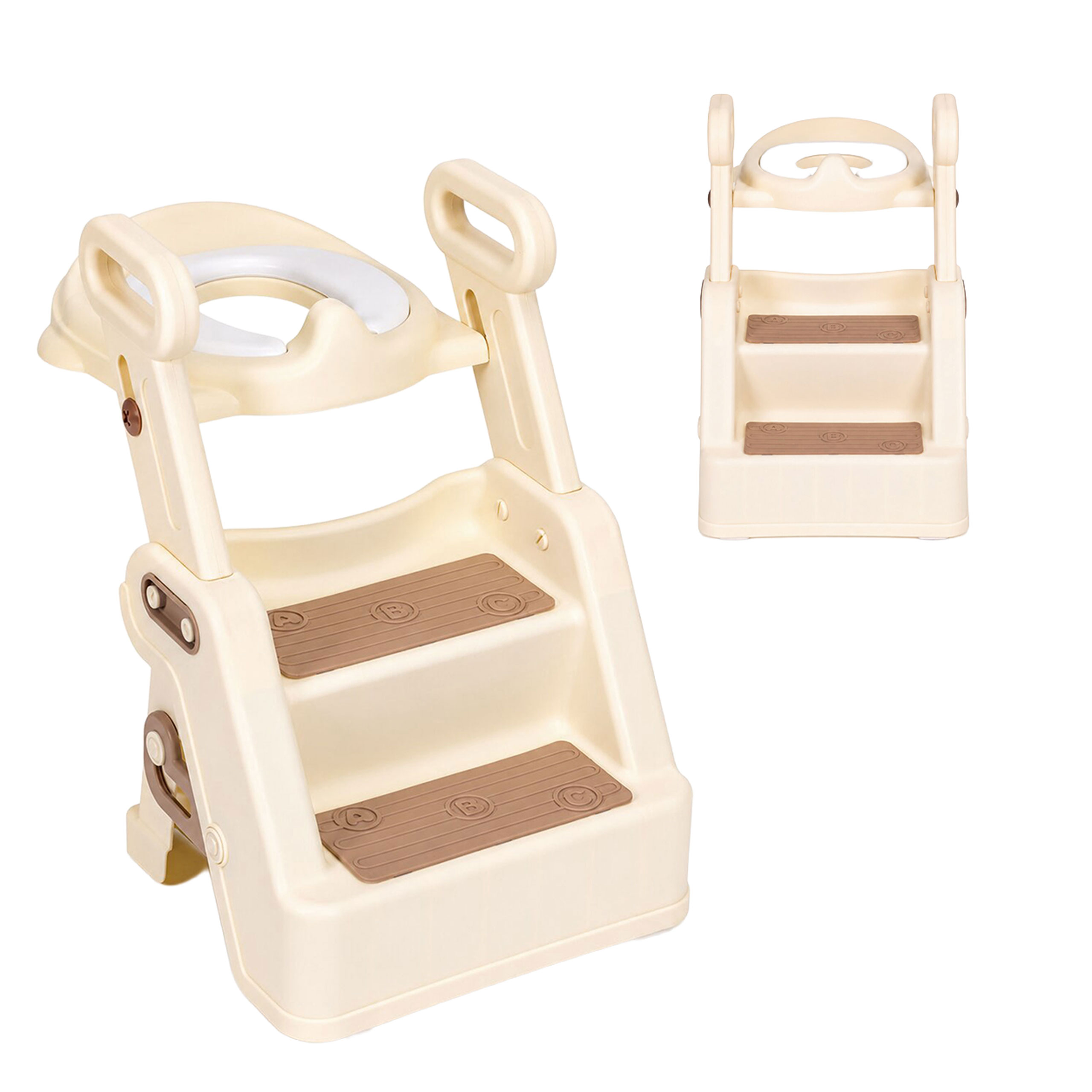Toilet training seat for children with steps, ladder and handles ECOTOYS aprašymas - Prekės nuotrauka