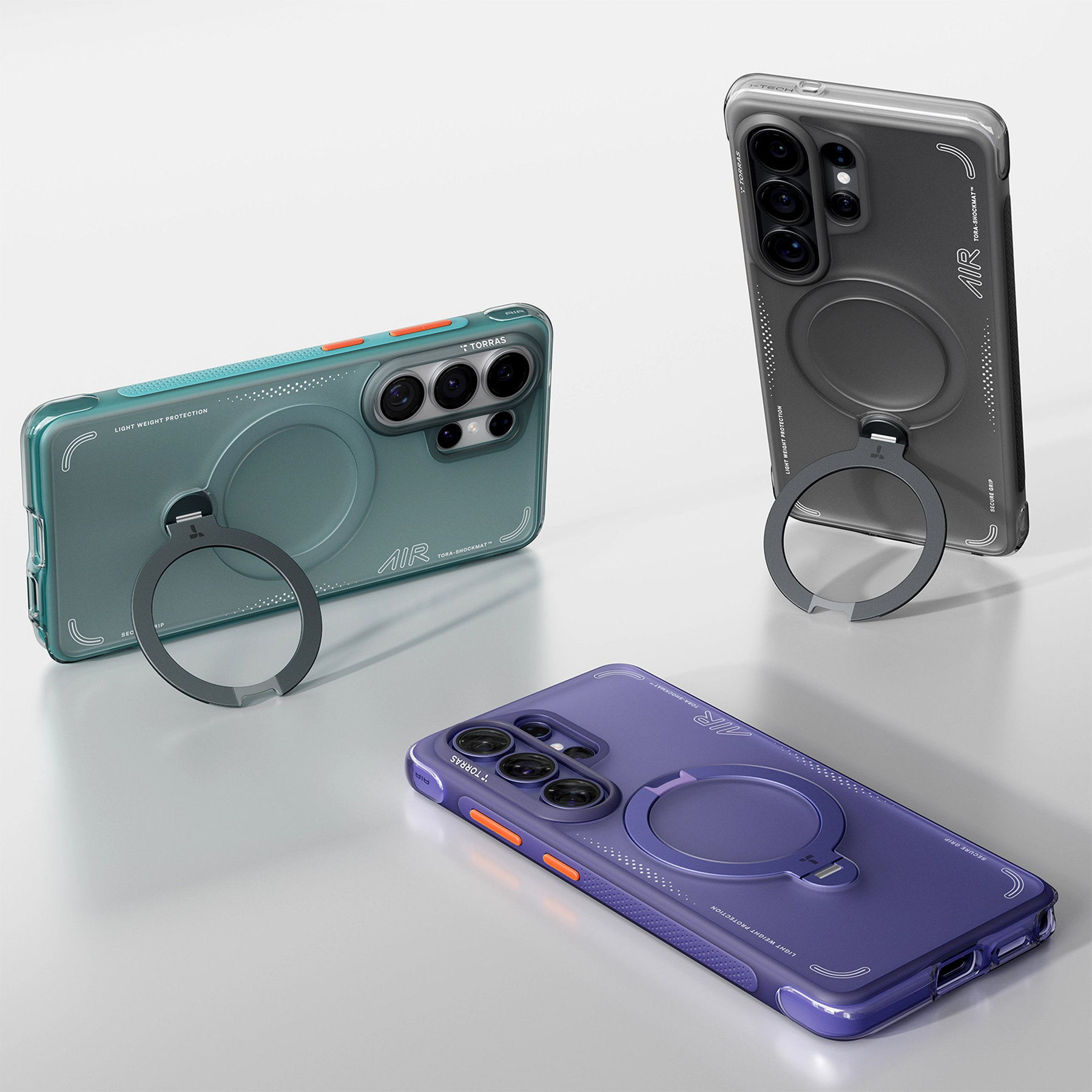 Dėklas Torras Ostand Q3 Air, shadow juodas – Samsung Galaxy S26 Ultra aprašymas - Prekės nuotrauka