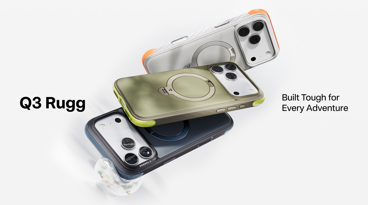 Dėklas Burga Torras Ostand Q3 Rugg, mėlynas – iPhone 18 Pro Max aprašymas - Prekės nuotrauka