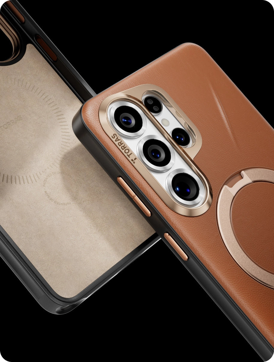 Dėklas Torras Ostand Q3 VegSkin, tamsiai violetinis – Samsung Galaxy S26 Ultra aprašymas - Prekės nuotrauka