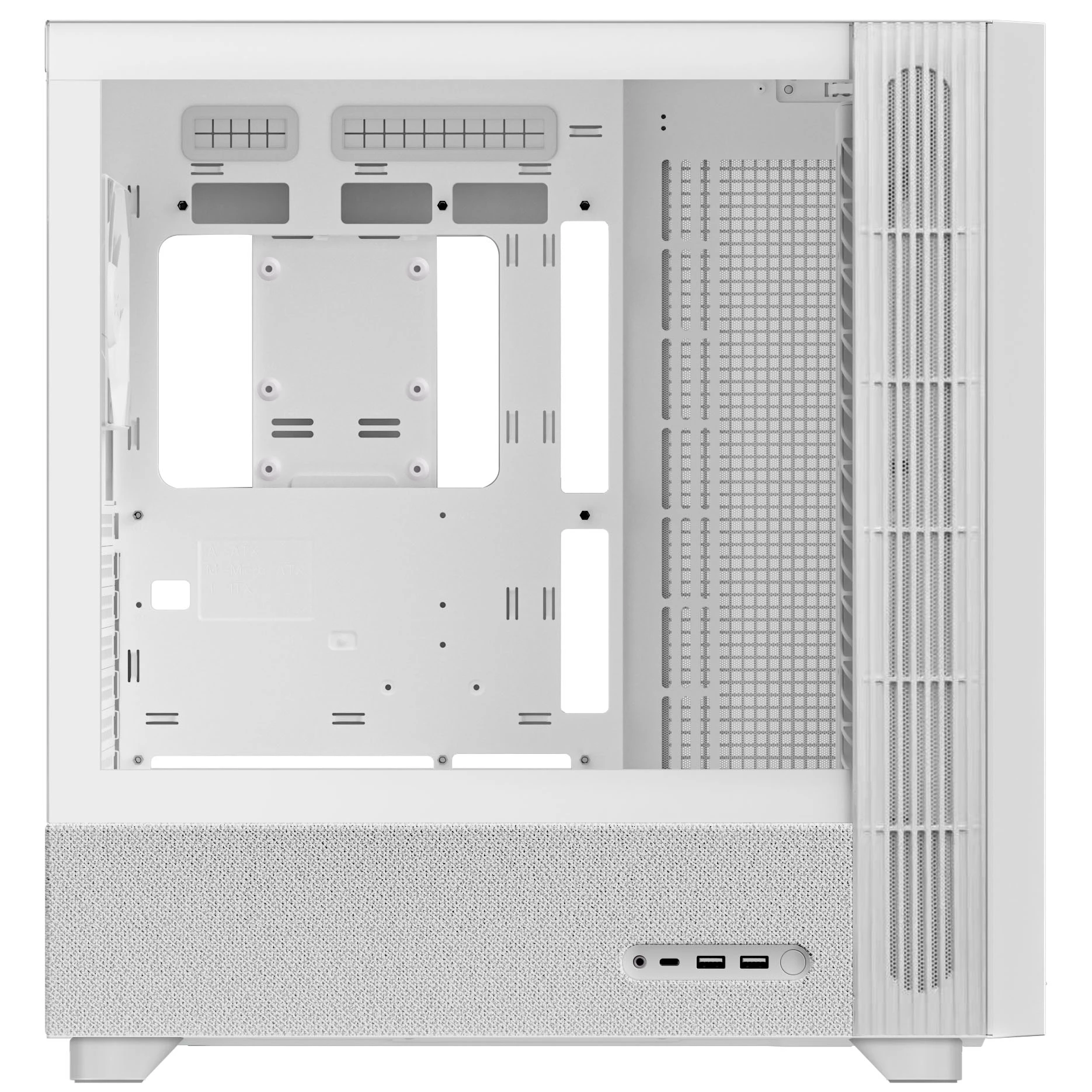 TRYX FLOVA F50 PC Case, ATX, Tempered Glass – Baltas aprašymas - Prekės nuotrauka
