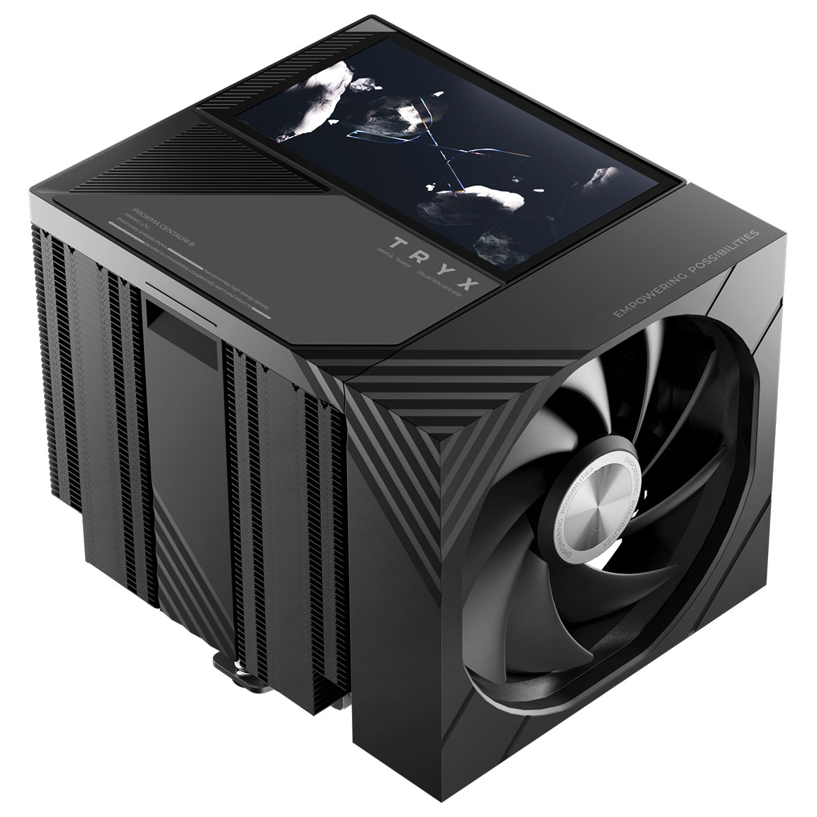 TRYX TURRIS T620 CPU Air Cooler, Dual-Tower, with 5-Inch Ekranas – 120mm, Juodas aprašymas - Prekės nuotrauka