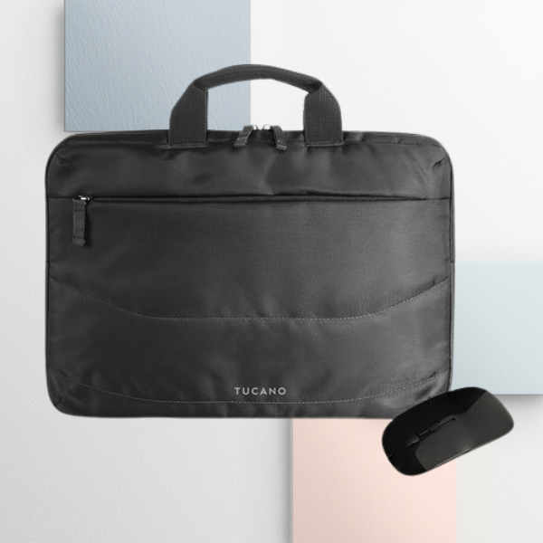 Tucano Borsa Idea set: 13.3″/14″ krepšys kompiuteriui + pelė juodos spalvos aprašymas - Prekės nuotrauka Tucano Borsa Idea set: 13.3″/14″ krepšys kompiuteriui + pelė juodos spalvos aprašymas - Prekės nuotrauka
