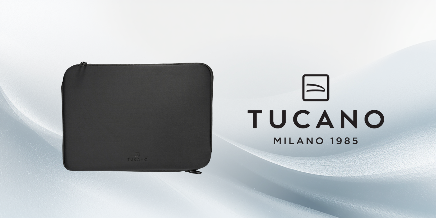 Tucano Colore Sleeve krepšys kompiuteriui 17“/18” for 17“/18” laptops juodos spalvos aprašymas - Prekės nuotrauka