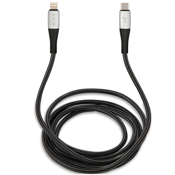 TUMI TUCCSMFI kabelis USB-C - Lightning 1.5m Fast Charging juodos spalvos aprašymas - Prekės nuotrauka