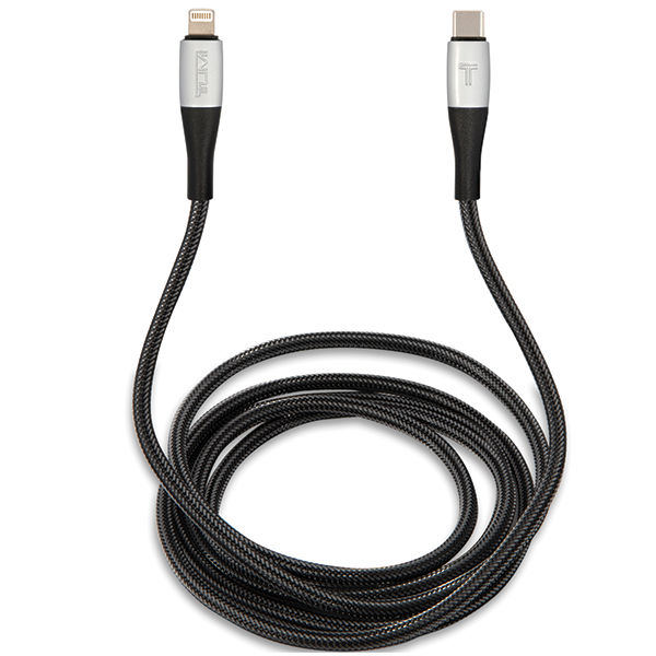 TUMI TUCCSMFI USB-C – Lightning kabelis 1.5m greito įkrovimo, juodos spalvos aprašymas - Prekės nuotrauka