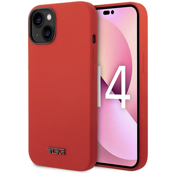 Tumi TUHCP14SSR iPhone 14 / 15 / 6.1″ raudonas kietas dėklas Liquid Silicone aprašymas - Prekės nuotrauka