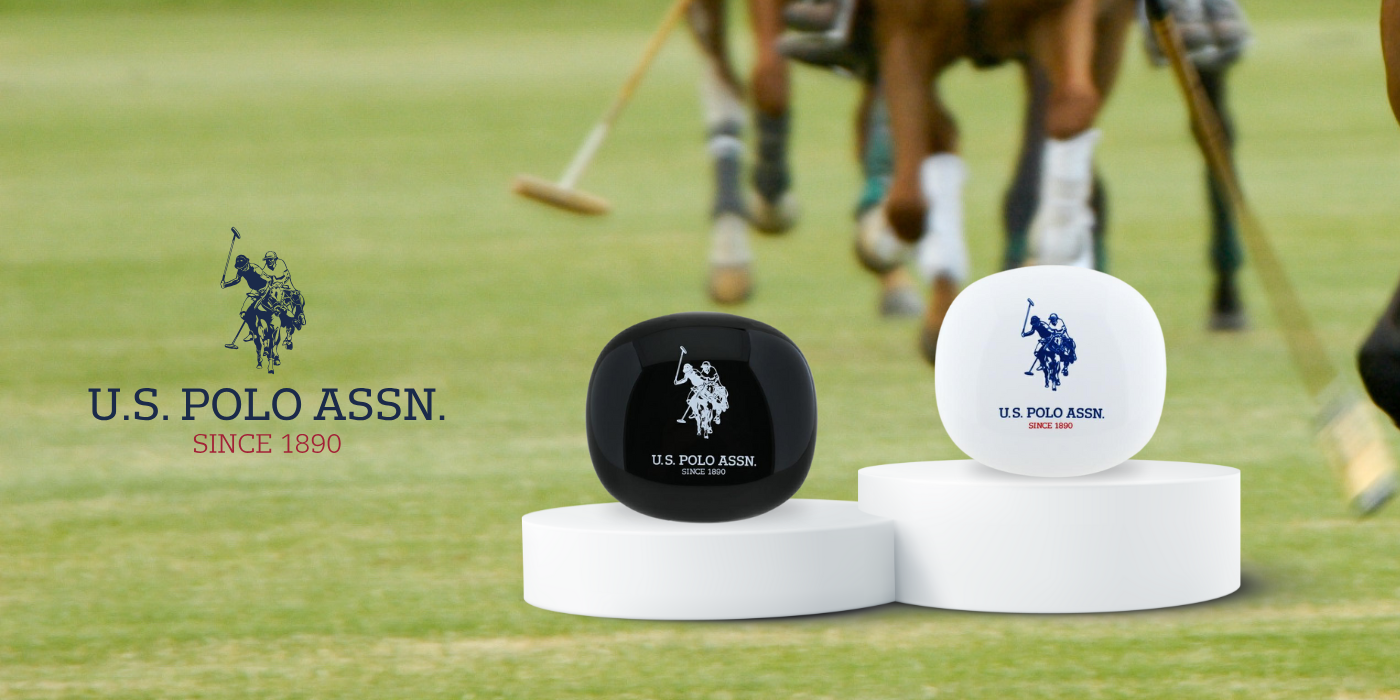 Us Polo Assn TWS ausinės US Polo DH Logo su įkrovimo stotele, juodos spalvos aprašymas - Prekės nuotrauka