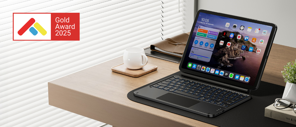 Typecase Studio dėklas su klaviatūra, skirtas iPad Air 11″ M2 2024 / M3 2025 / M4 2026, juodos spalvos aprašymas - Prekės nuotrauka
